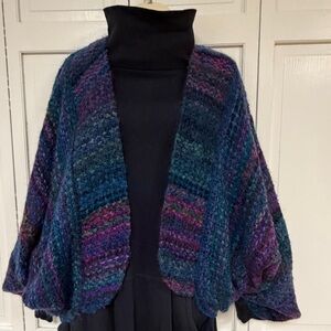 Nessa Warner  •  Handwoven Cocoon Open Front Jacket  • Art-to-Wear  • Open Weave